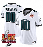 Men & Women & Youth Philadelphia Eagles Active Player Custom White 2025 Eagles Logo Super Bowl LIX Patch New F.U.S.E. Vapor Limited Stitched Jersey,baseball caps,new era cap wholesale,wholesale hats